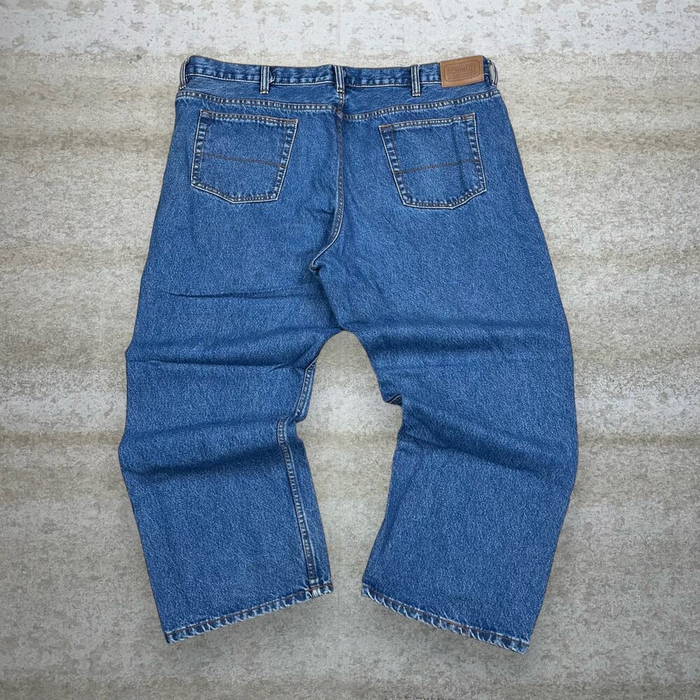 Vintage Y2K Schmidt Jeans 44x30 Baggy Wide Leg Medium Wash Denim Work Wear